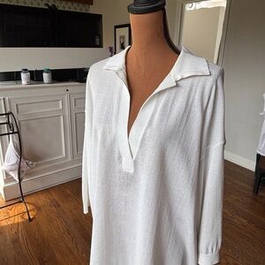 Tibi Ribbed Knit Collar Sweater